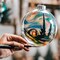 4E’s Novelty 12-Pack 3.15” Clear Glass Christmas Ornament Balls – Fillable DIY Glass Ornaments with Hanging Cord, Empty Paintable Ornaments for Crafts, Decoration & Holiday Tree Décor